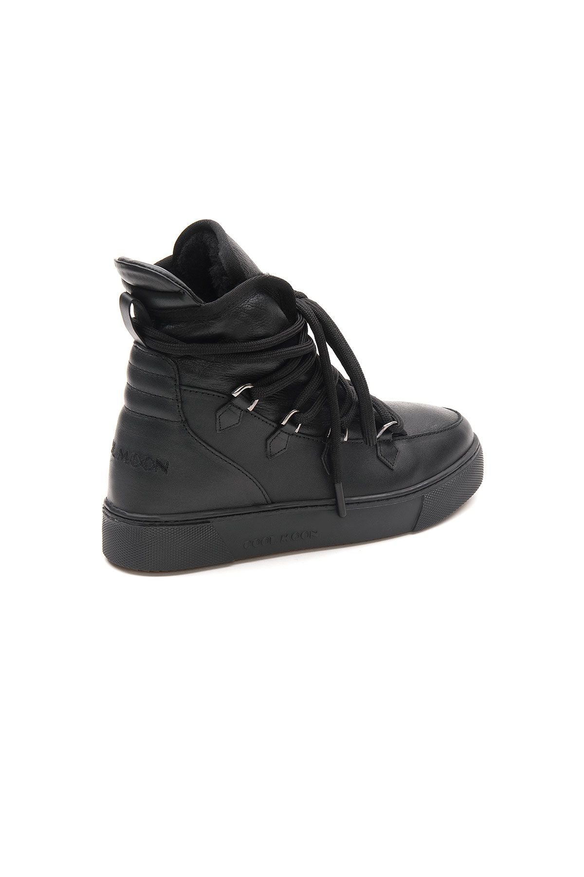 Kürklü Bayan Sneaker Bot 365050 Siyah