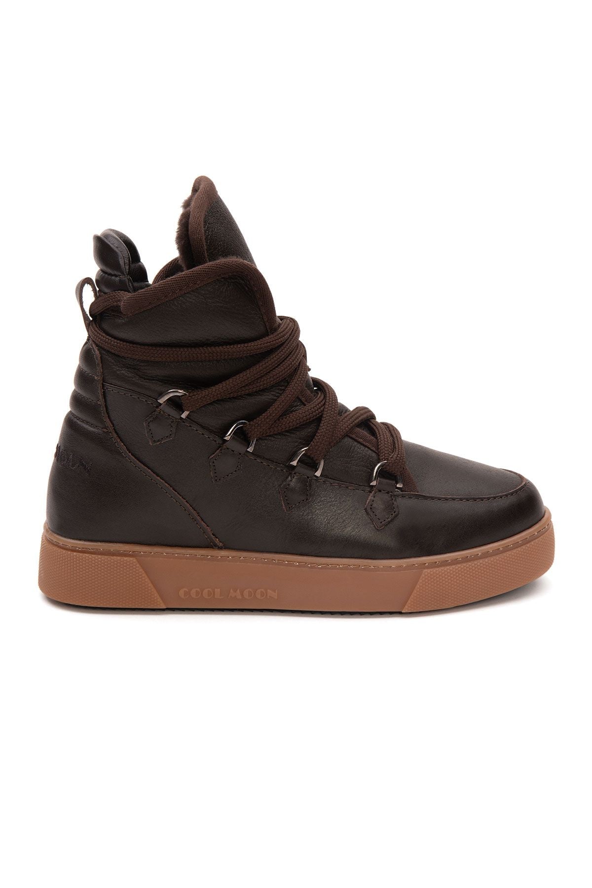 Kürklü Bayan Sneaker Bot 365050 Kahve