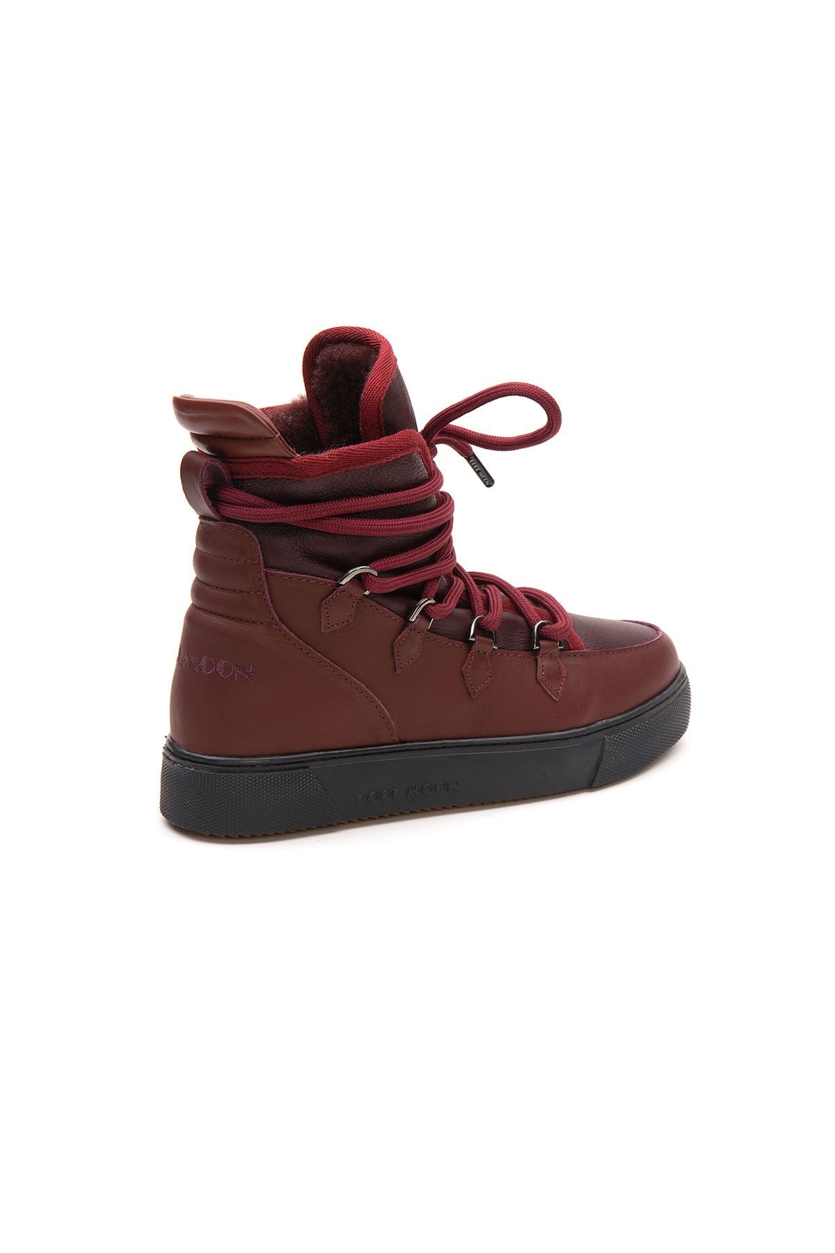 Kürklü Bayan Sneaker Bot 365050 Bordo