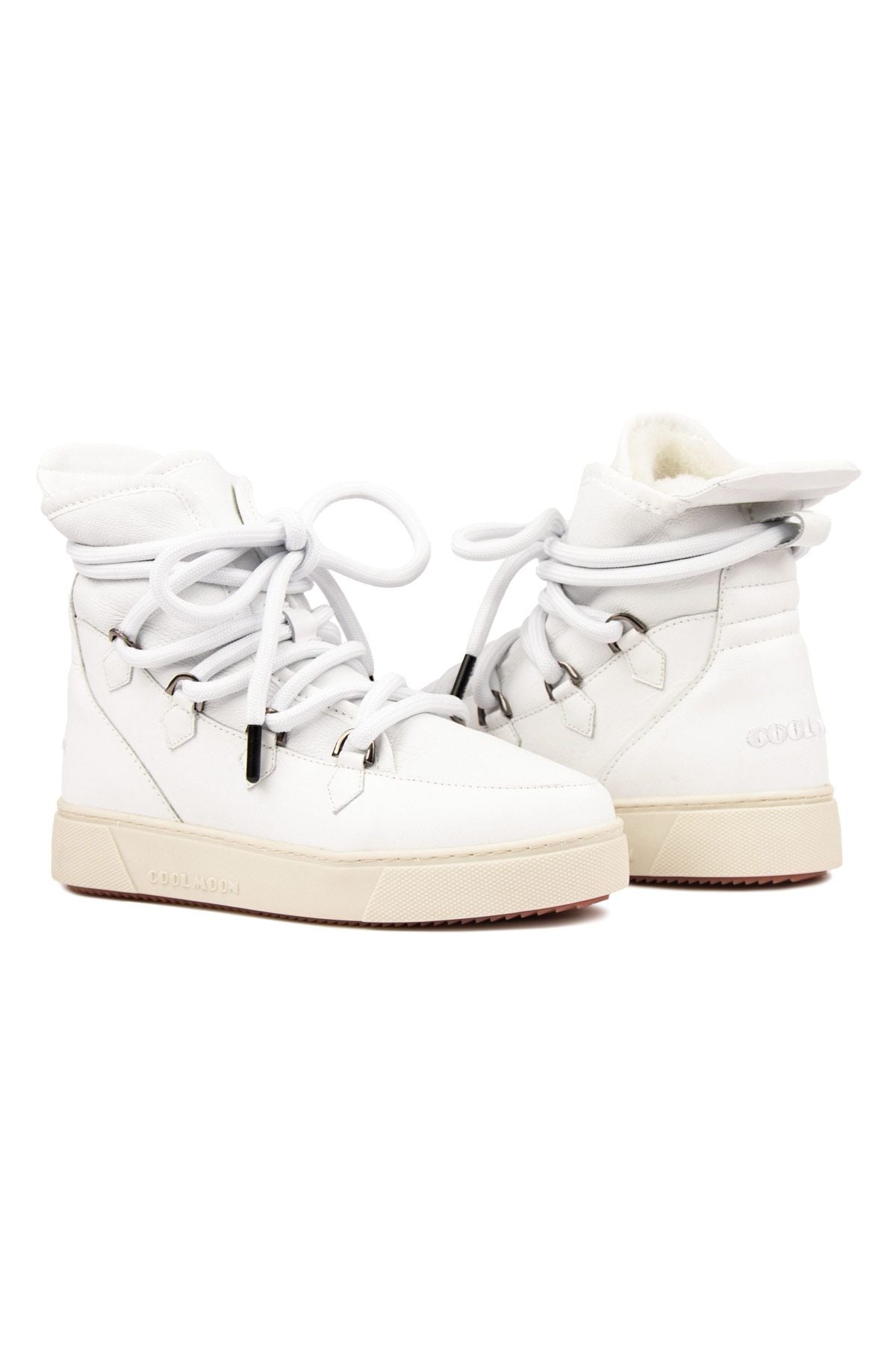 Kürklü Bayan Sneaker Bot 365050 Beyaz