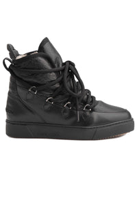Women's Shearling Sneaker Boot 365051 Black