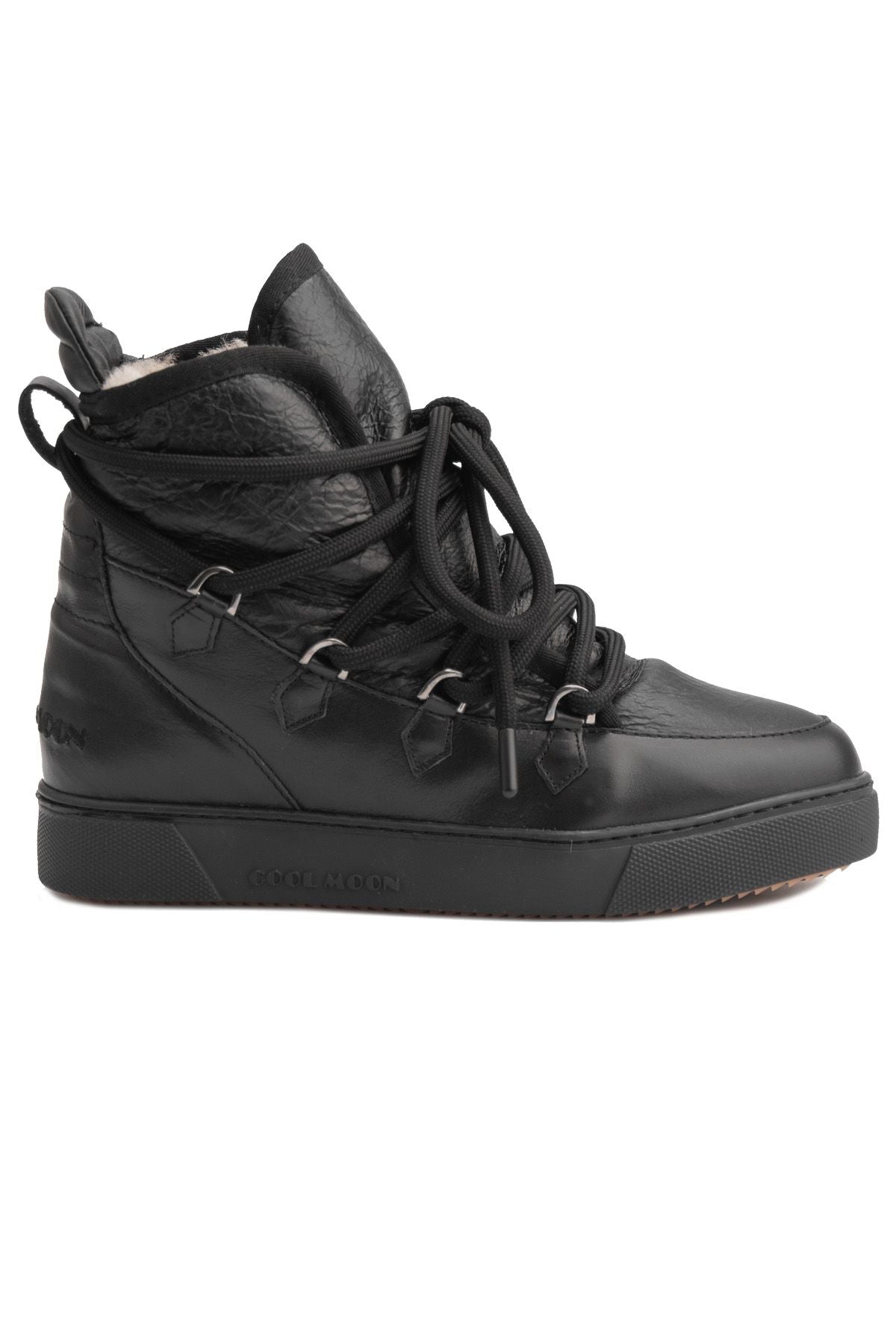 Kürklü Bayan Sneaker Bot 365051 Siyah