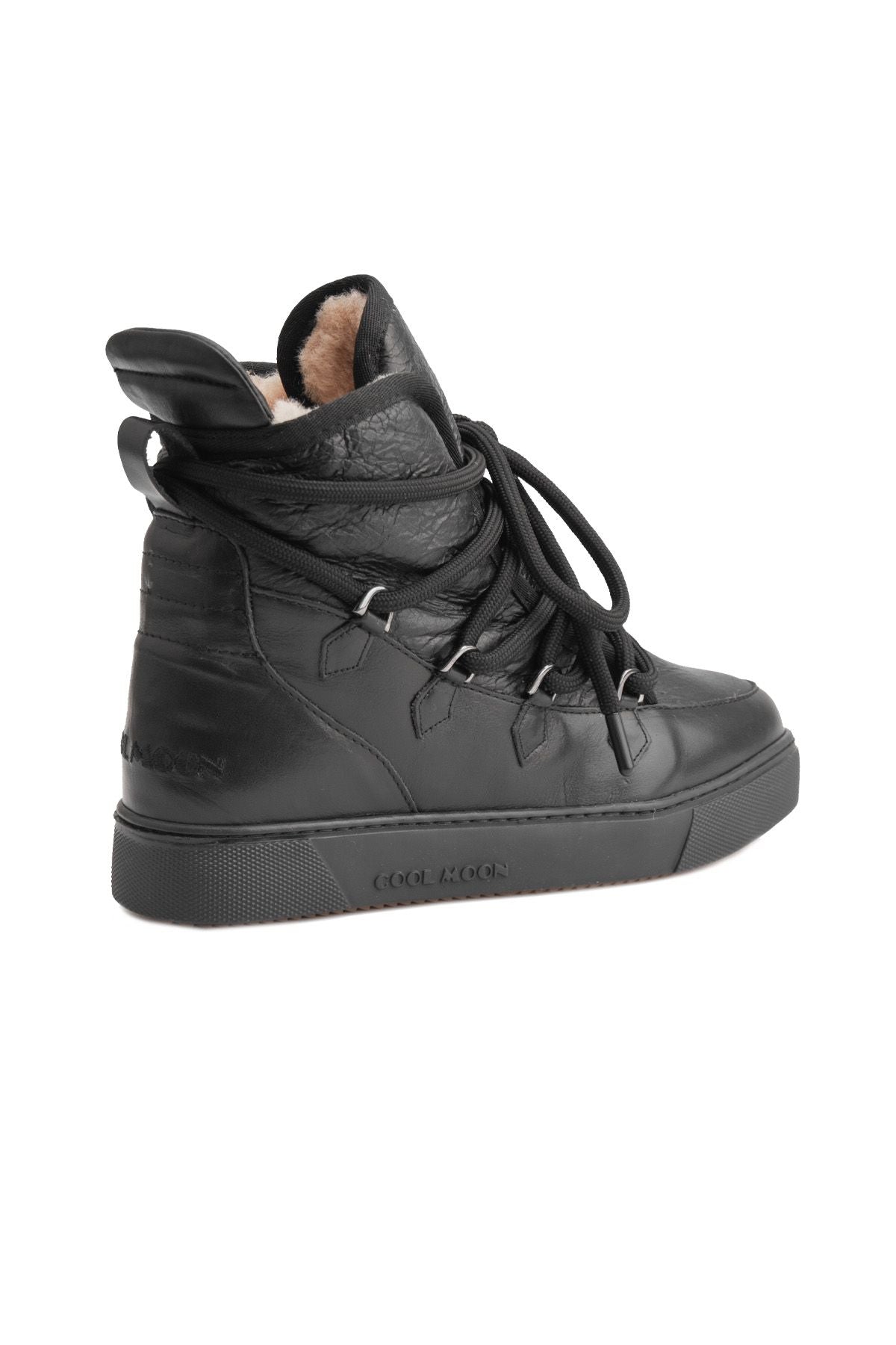 Kürklü Bayan Sneaker Bot 365051 Siyah