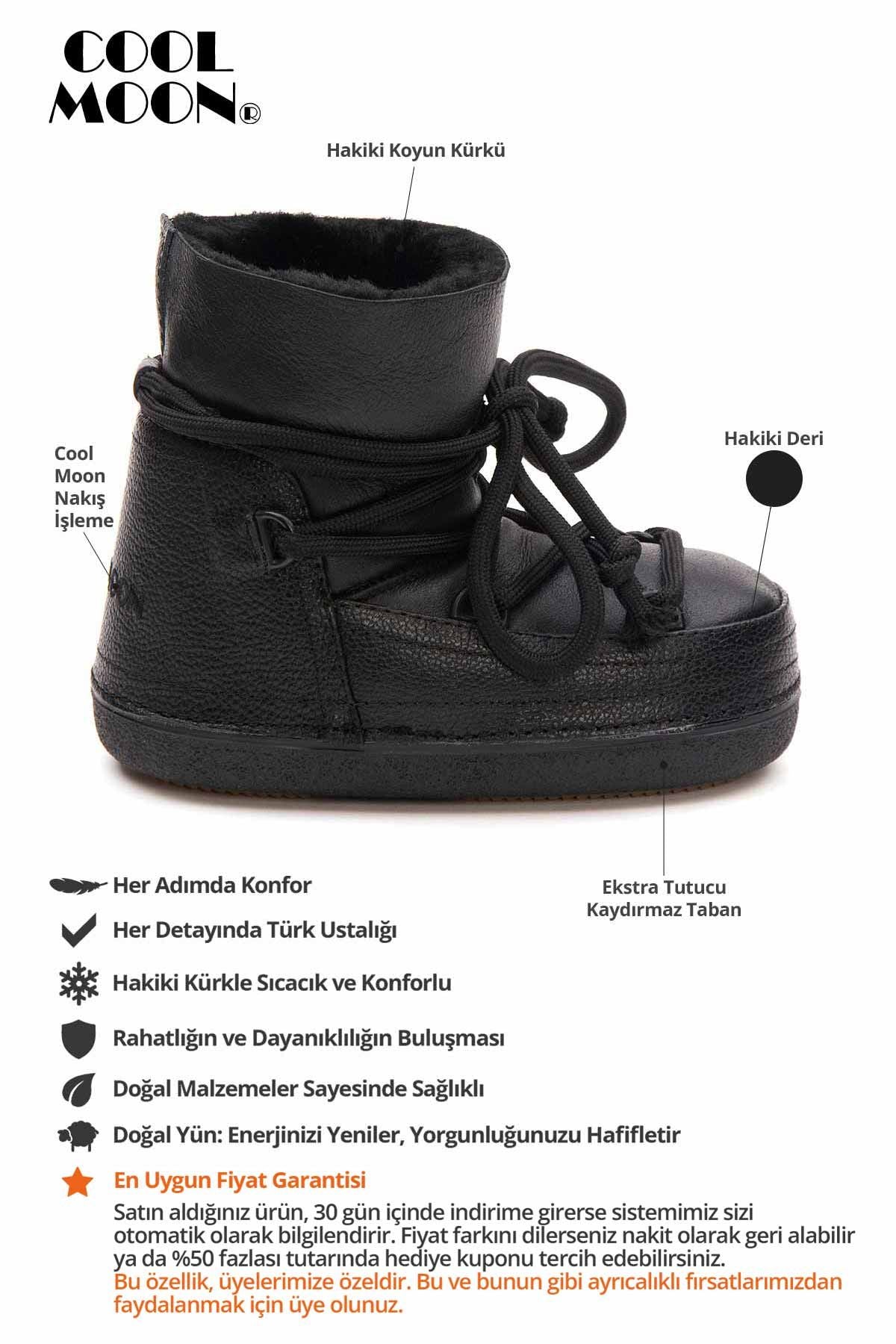 Kürklü Çocuk Kar Botu 261001 Siyah