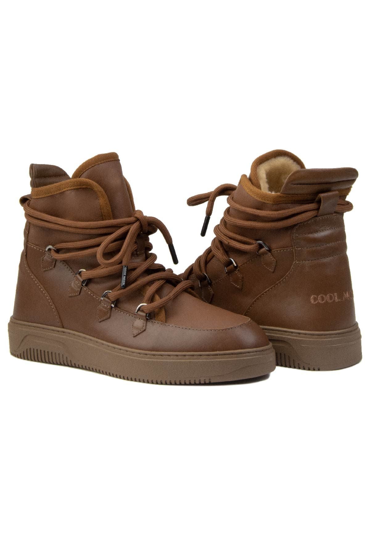 Kürklü Erkek Sneaker Bot 375050 Taba