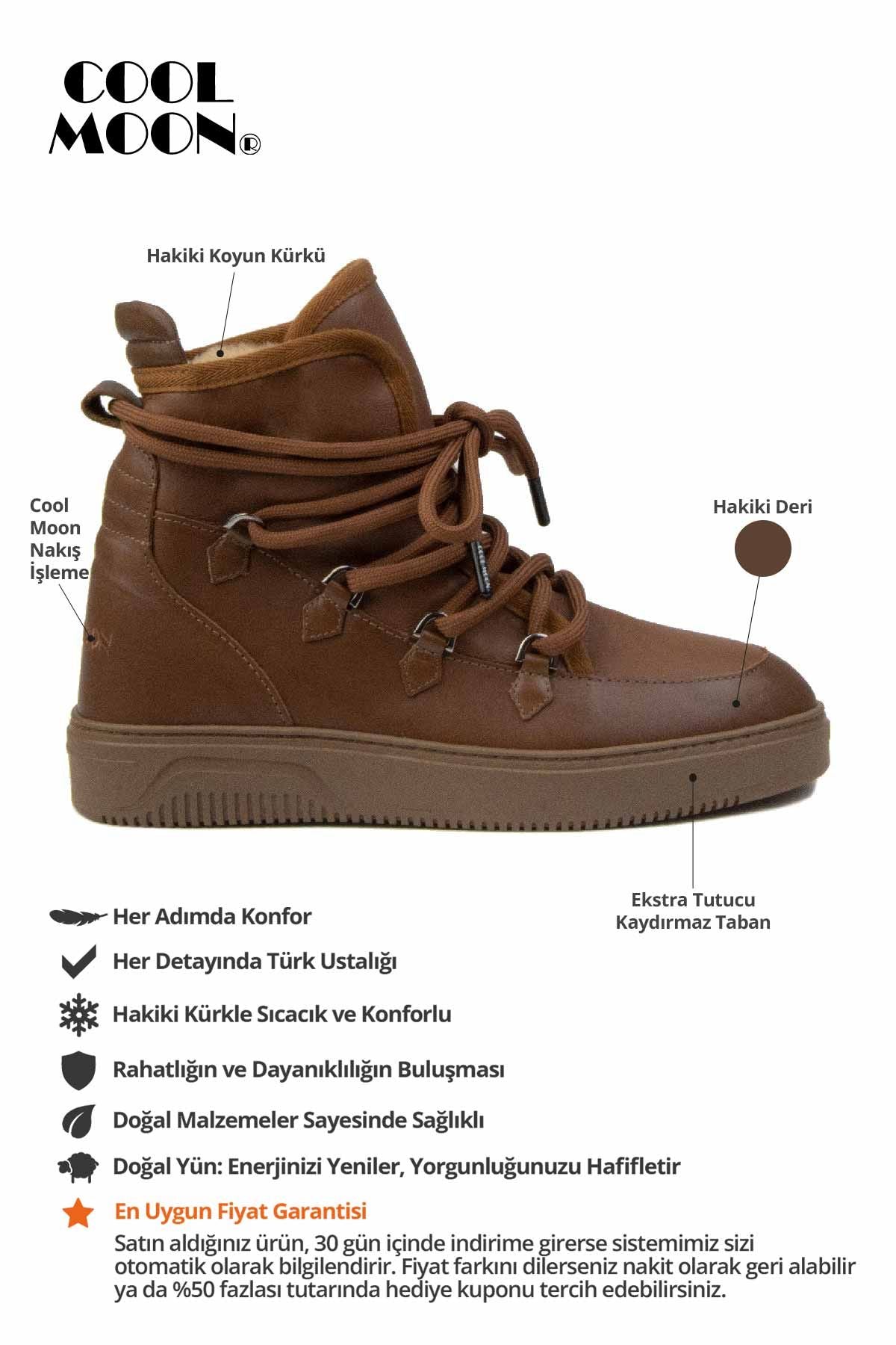 Kürklü Erkek Sneaker Bot 375050 Taba