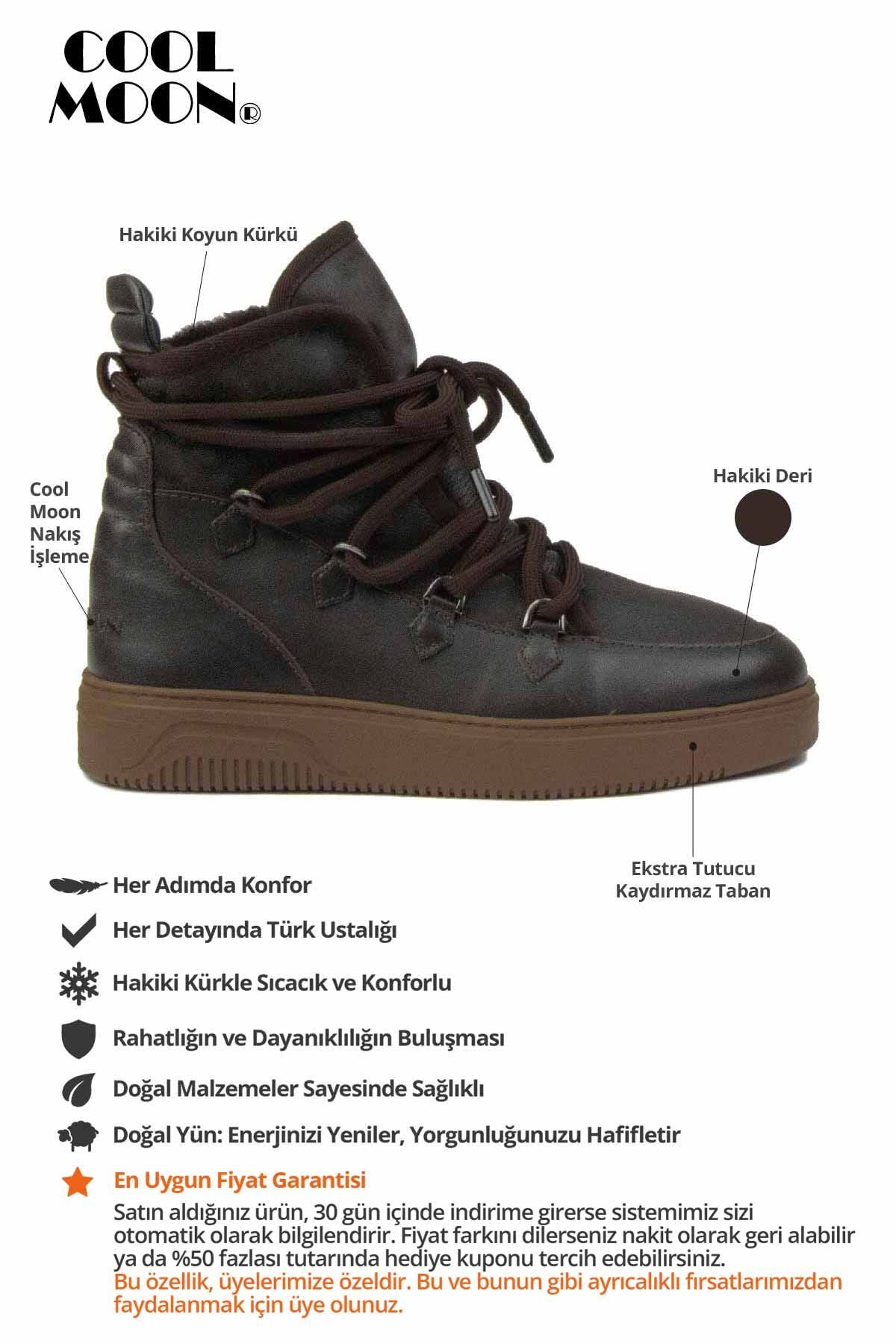 Kürklü Erkek Sneaker Bot 375050 Kahve