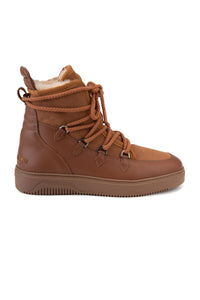 Fur-Lined Men's Suede Boots 375055 Tobacco
