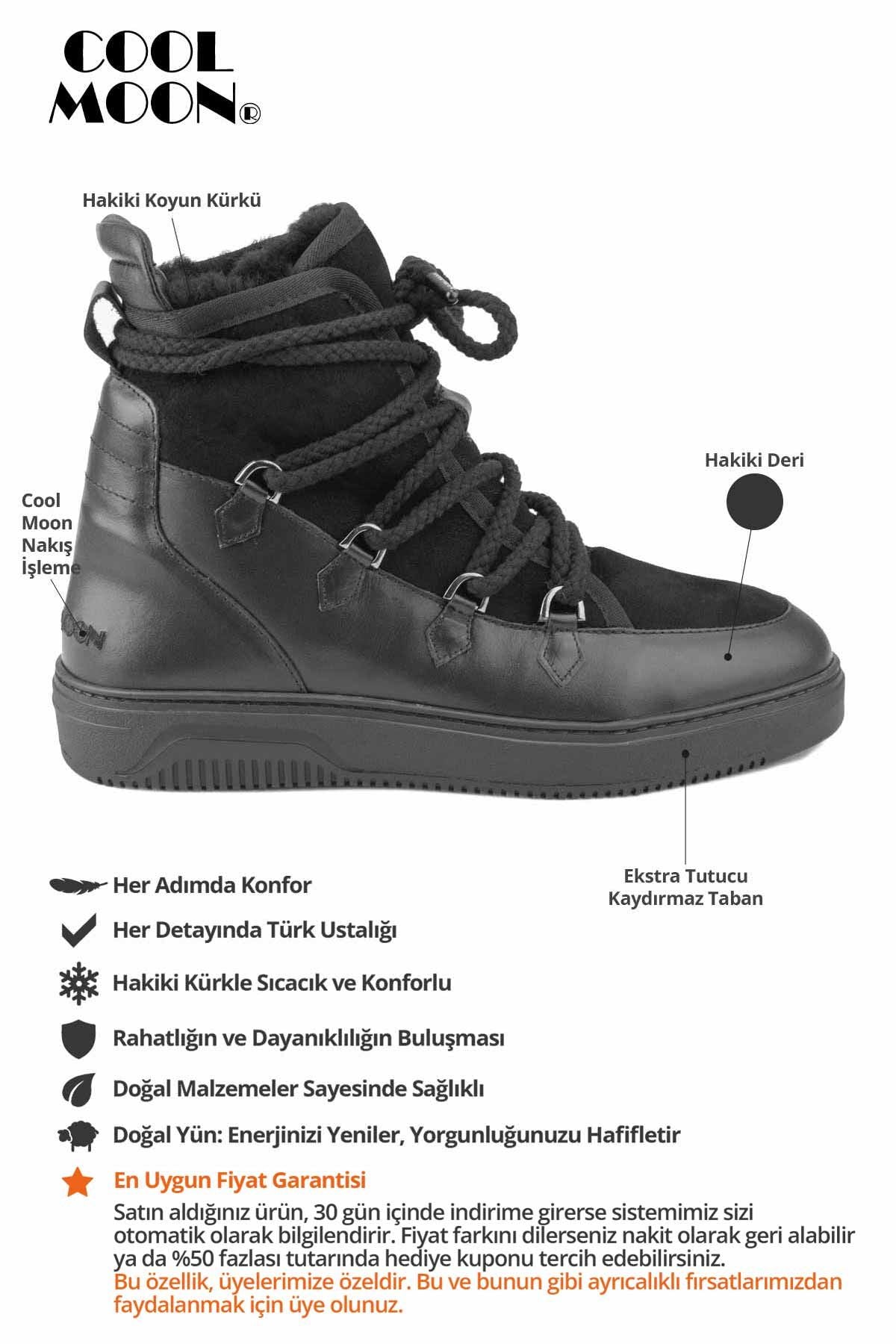 Kürklü Erkek Süet Bot 375055 Siyah