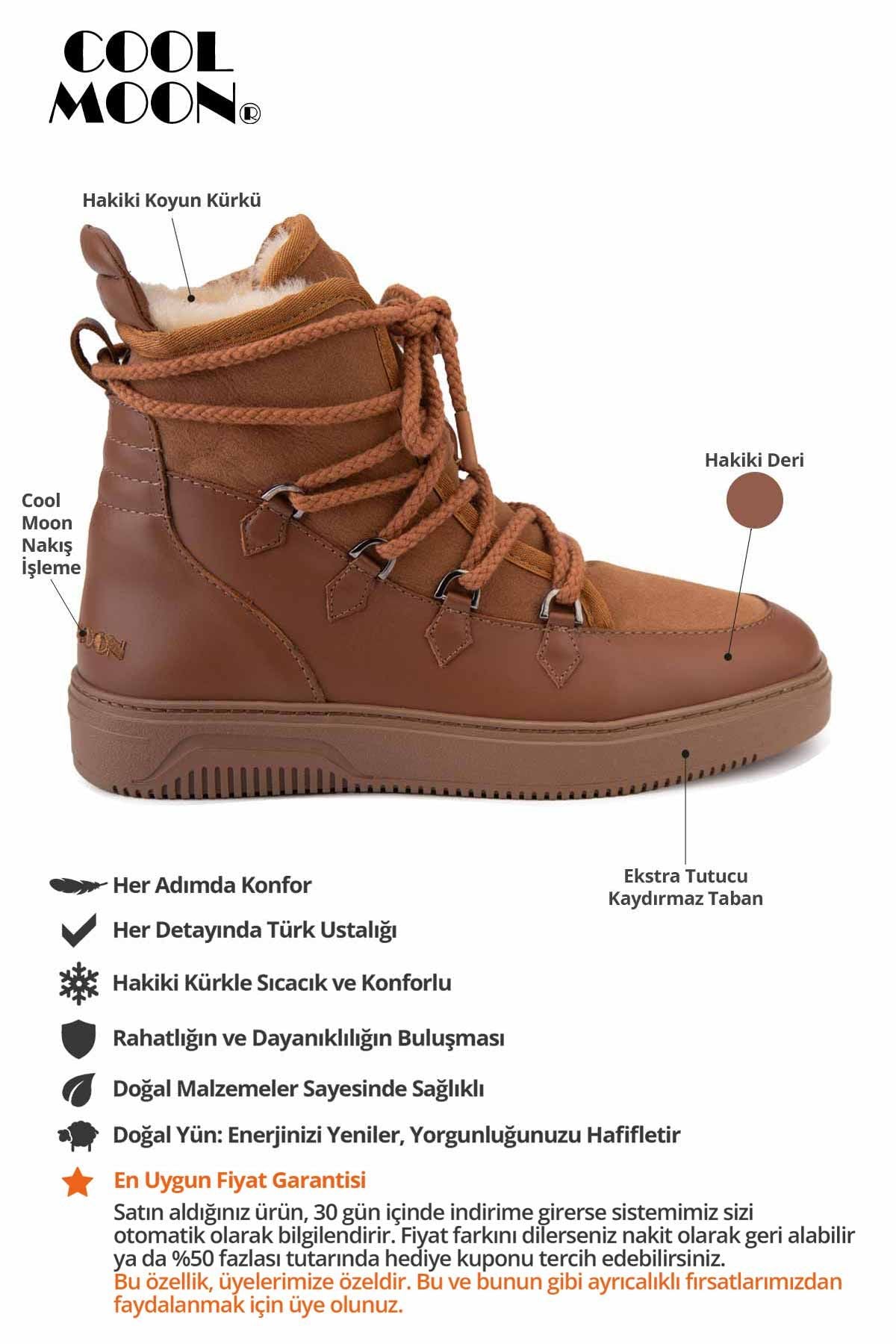 Kürklü Erkek Süet Bot 375055 Taba