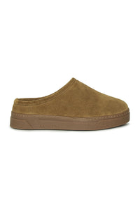 Genuine Suede Shearling Women's Clog Slipper 385052 Sahara