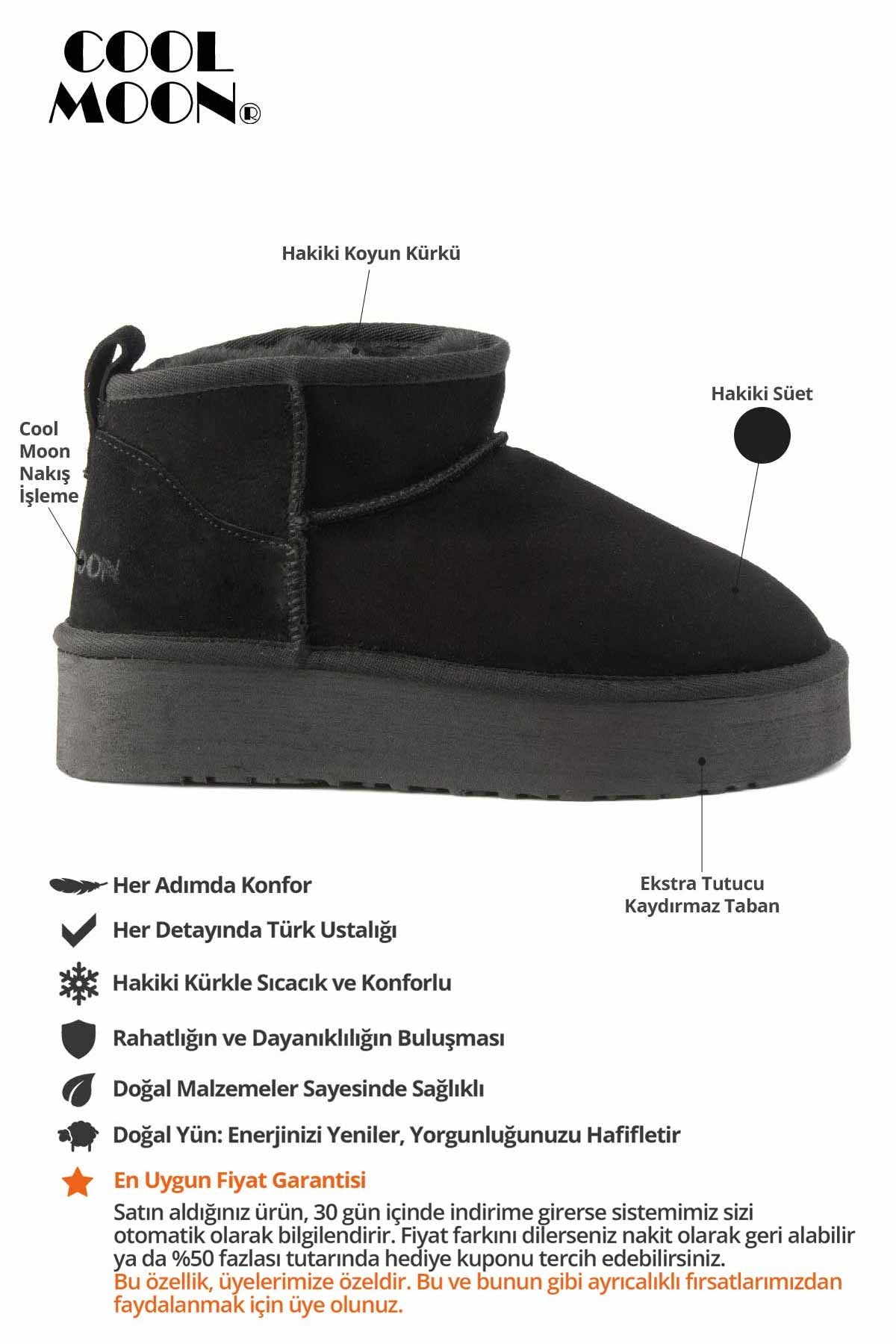 Kürklü Kadın Yüksek Taban 365520 Siyah
