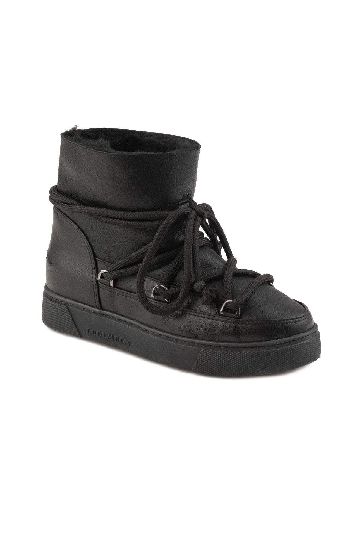 Kürklü Kışlık Kadın Sneaker 355094 Siyah