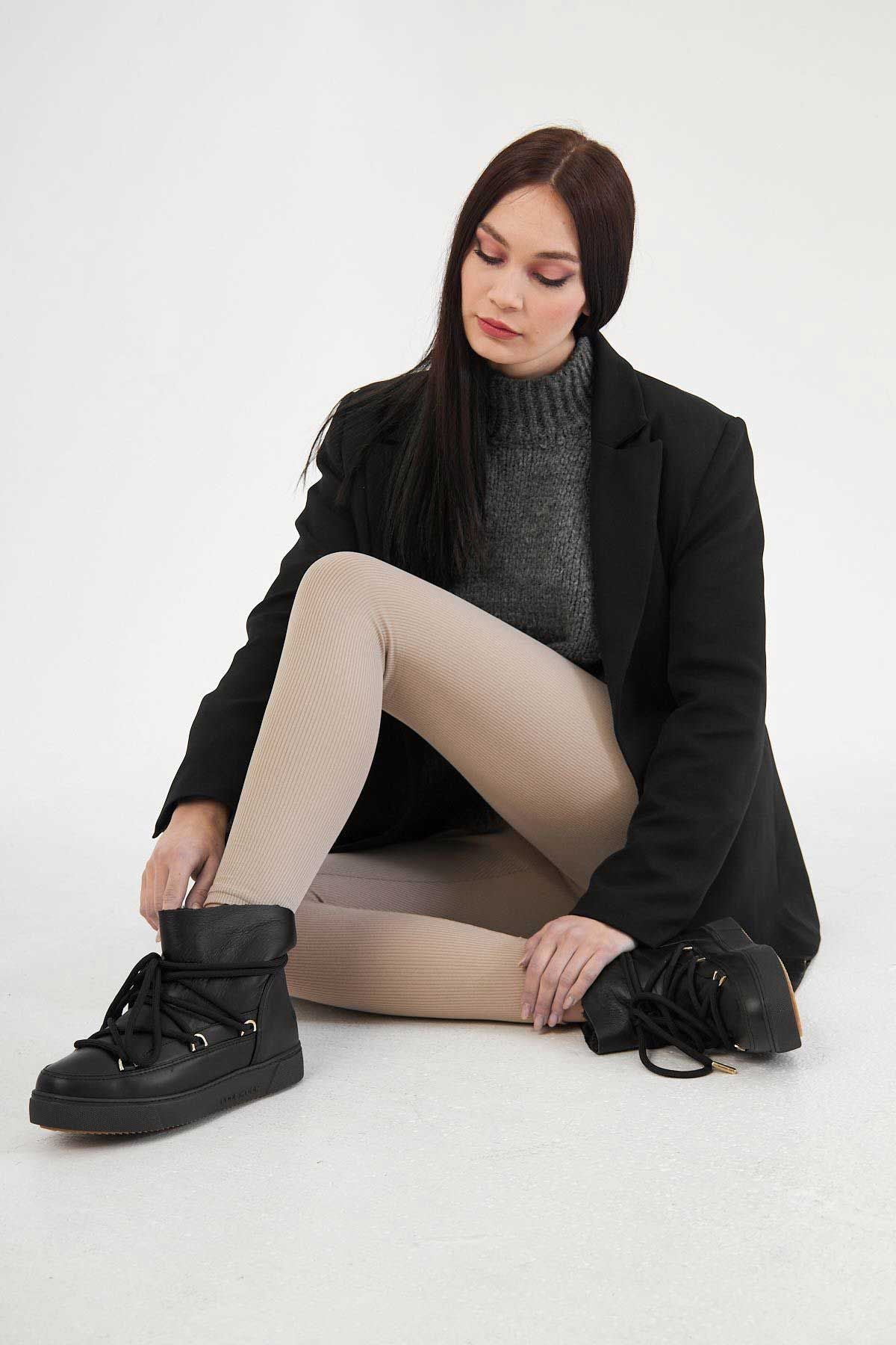 Özel Aksesuar Kadın Sneaker 355087 Siyah