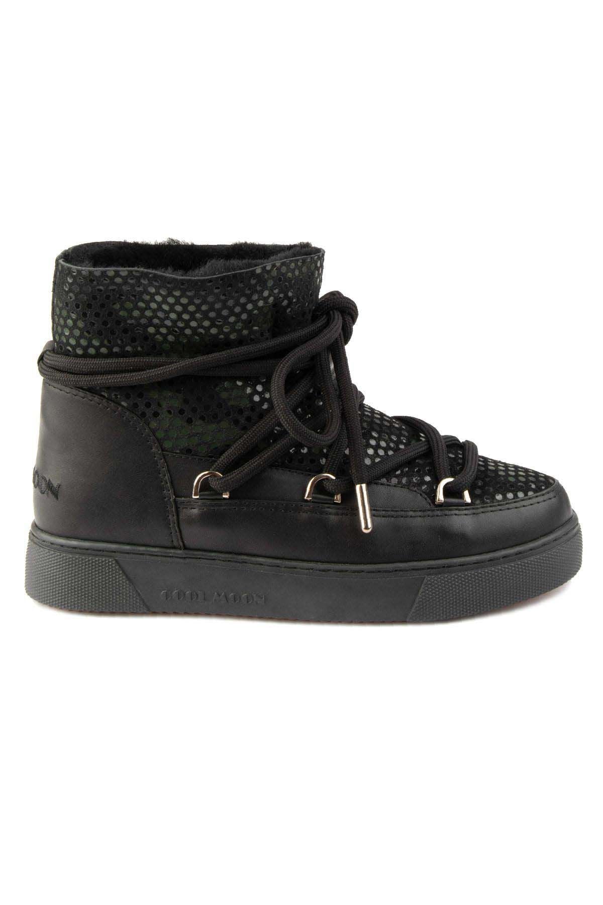 Özel Baskılı Kadın Sneaker 355091 Siyah