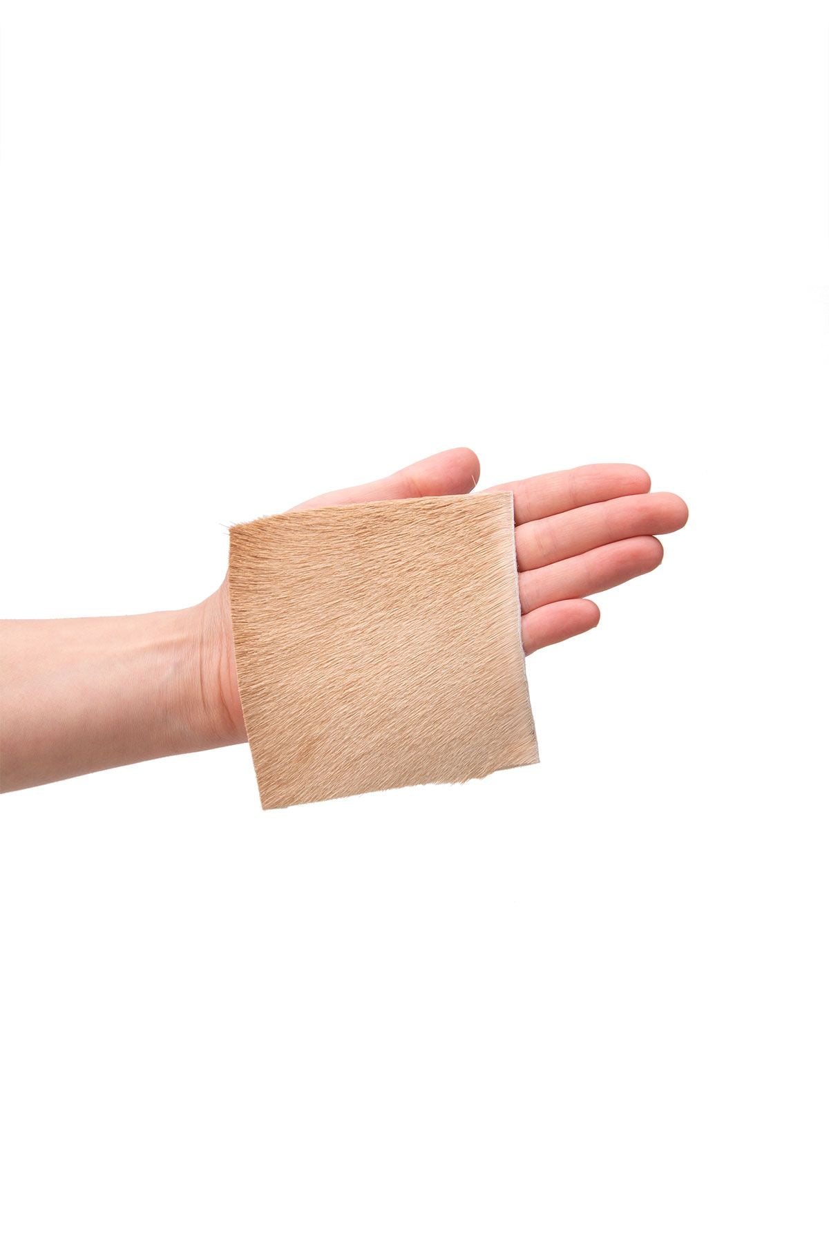 Hakiki Tüylü Ceylan Derisi Parça 10x10 cm CYL020 Naturel