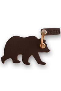 Bear Leather Keychain 25AN54 Brown