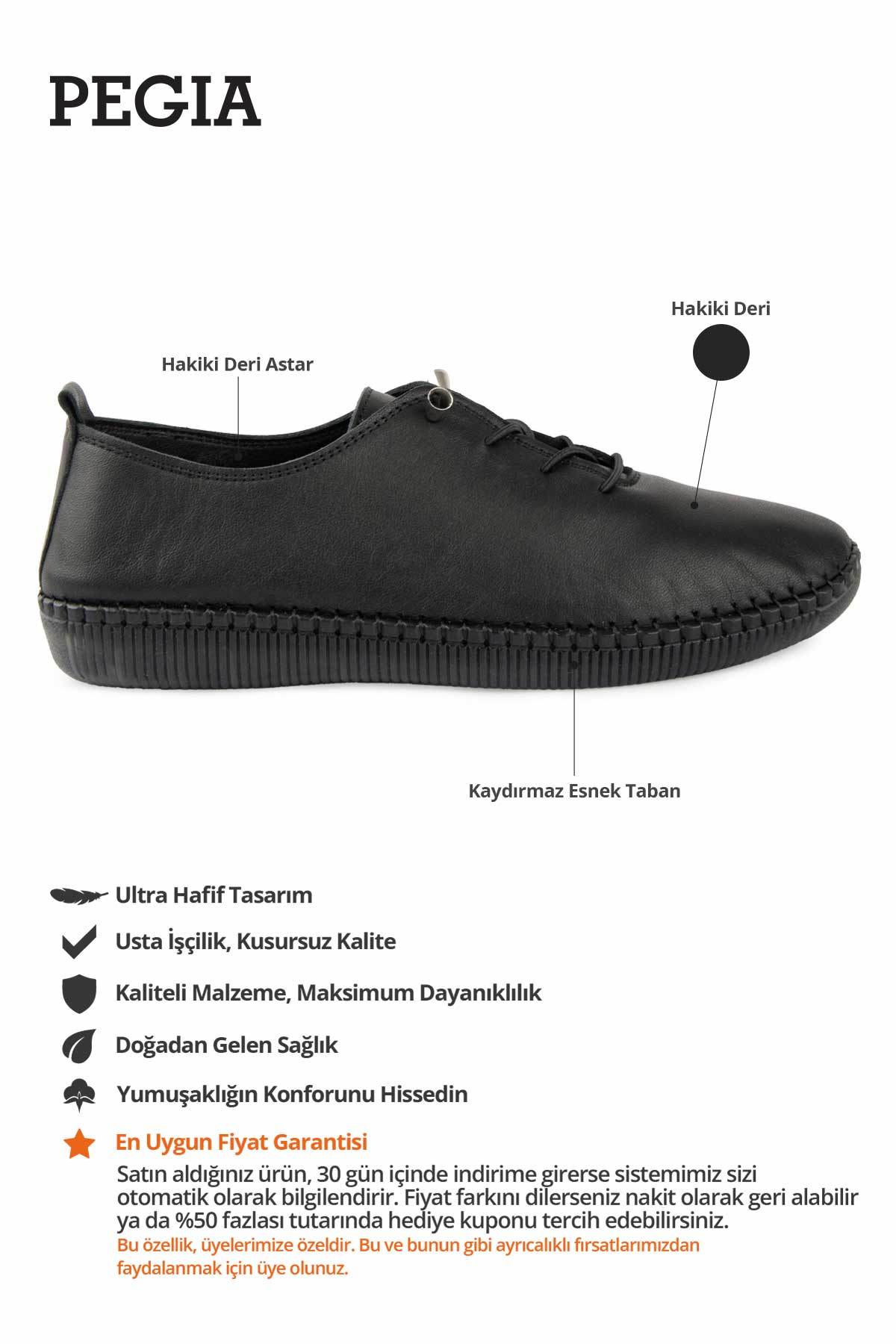 Bağcıklı Kadın Ayakkabı DG6098 Siyah