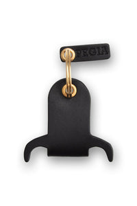 Bull Leather Keychain 25AN25 Black