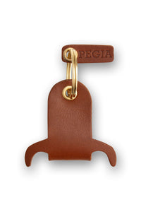 Bull Leather Keychain 25AN25 Tobacco