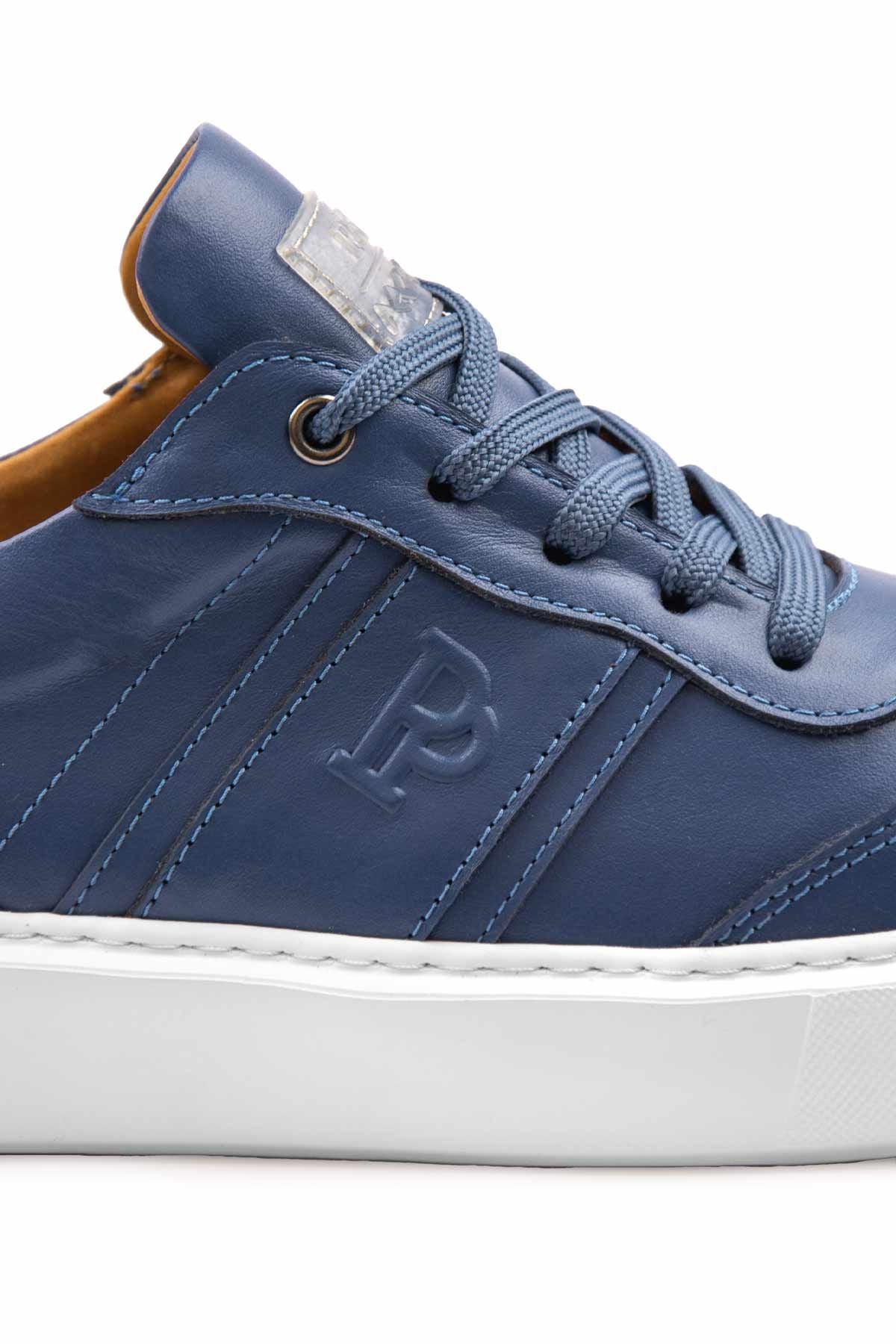 Bold Hakiki Deri Sneaker 500990 Mavi