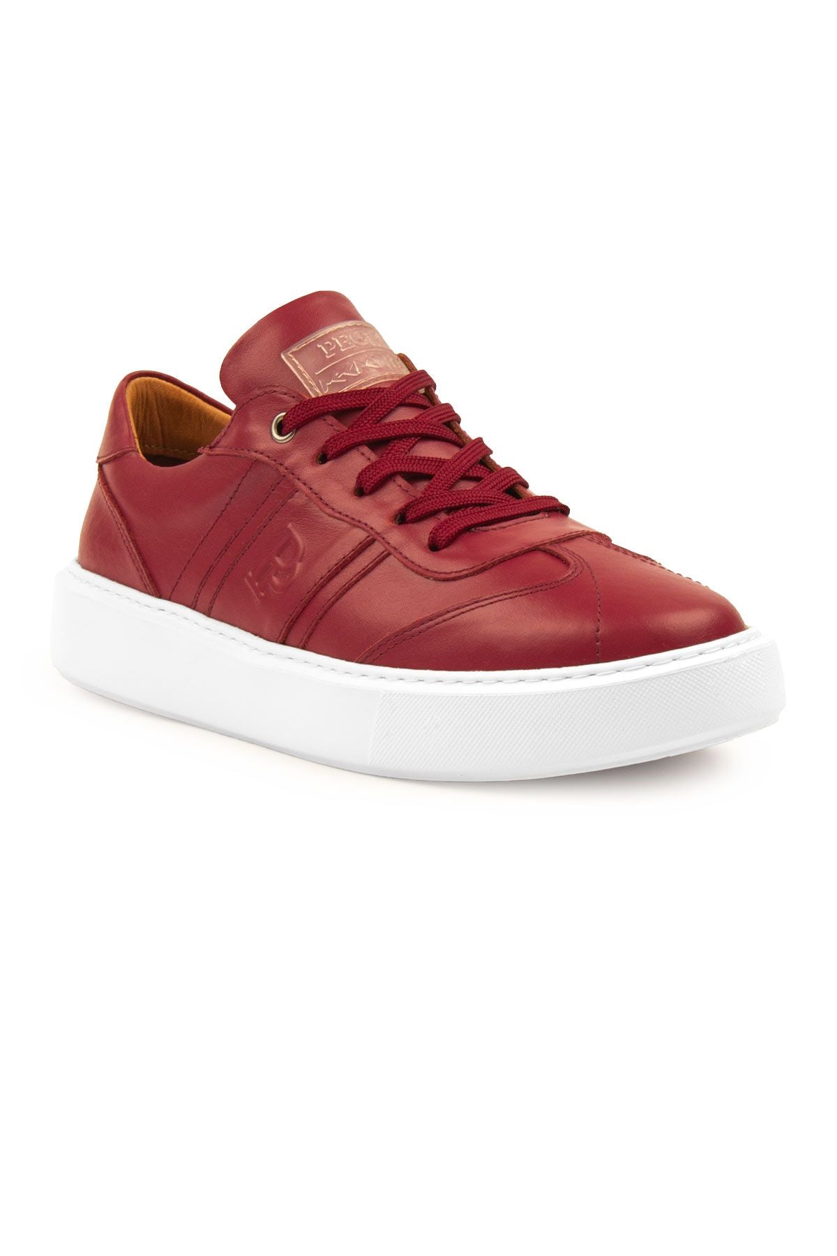 Bold Hakiki Deri Sneaker 500990 Kırmızı
