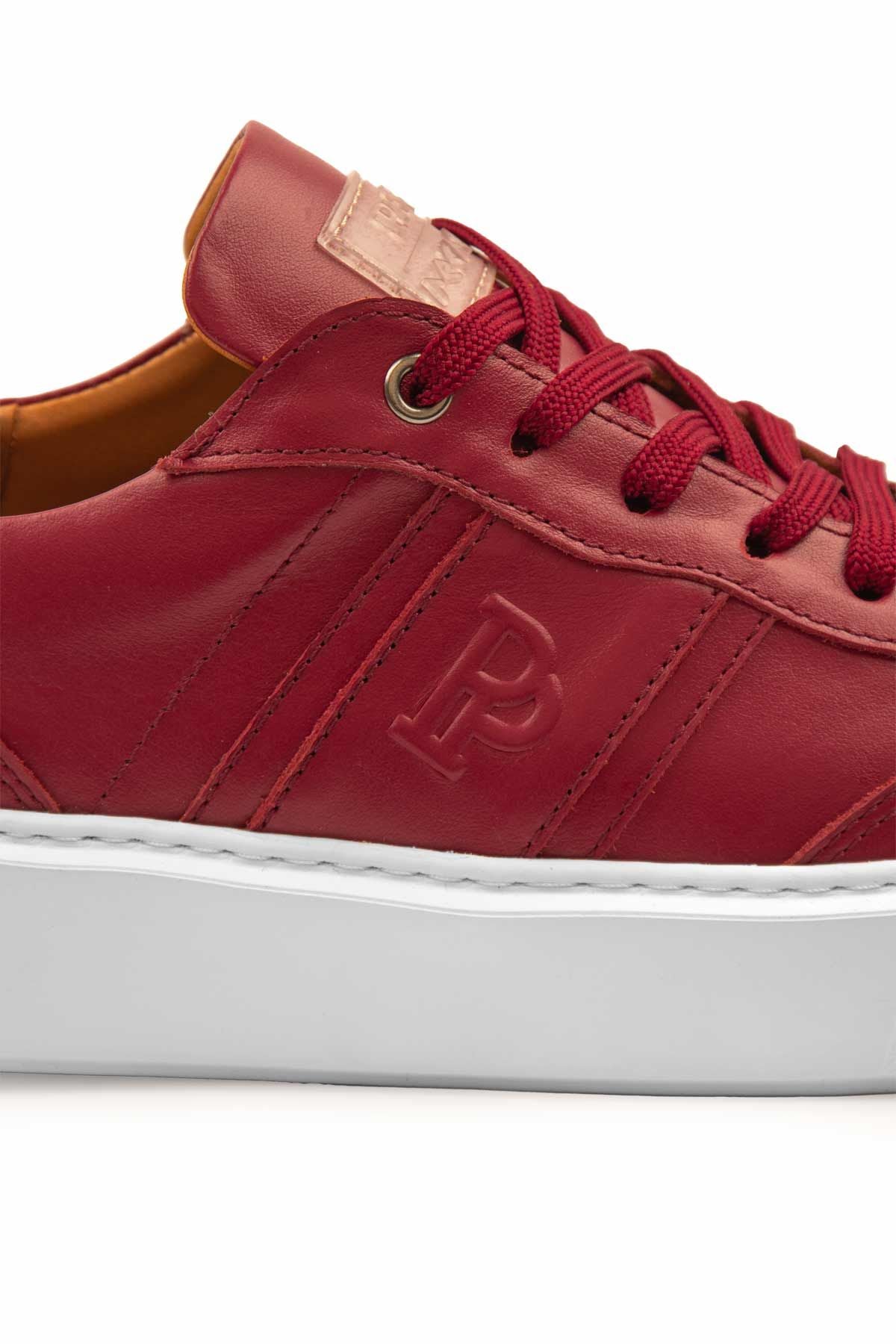 Bold Hakiki Deri Sneaker 500990 Kırmızı