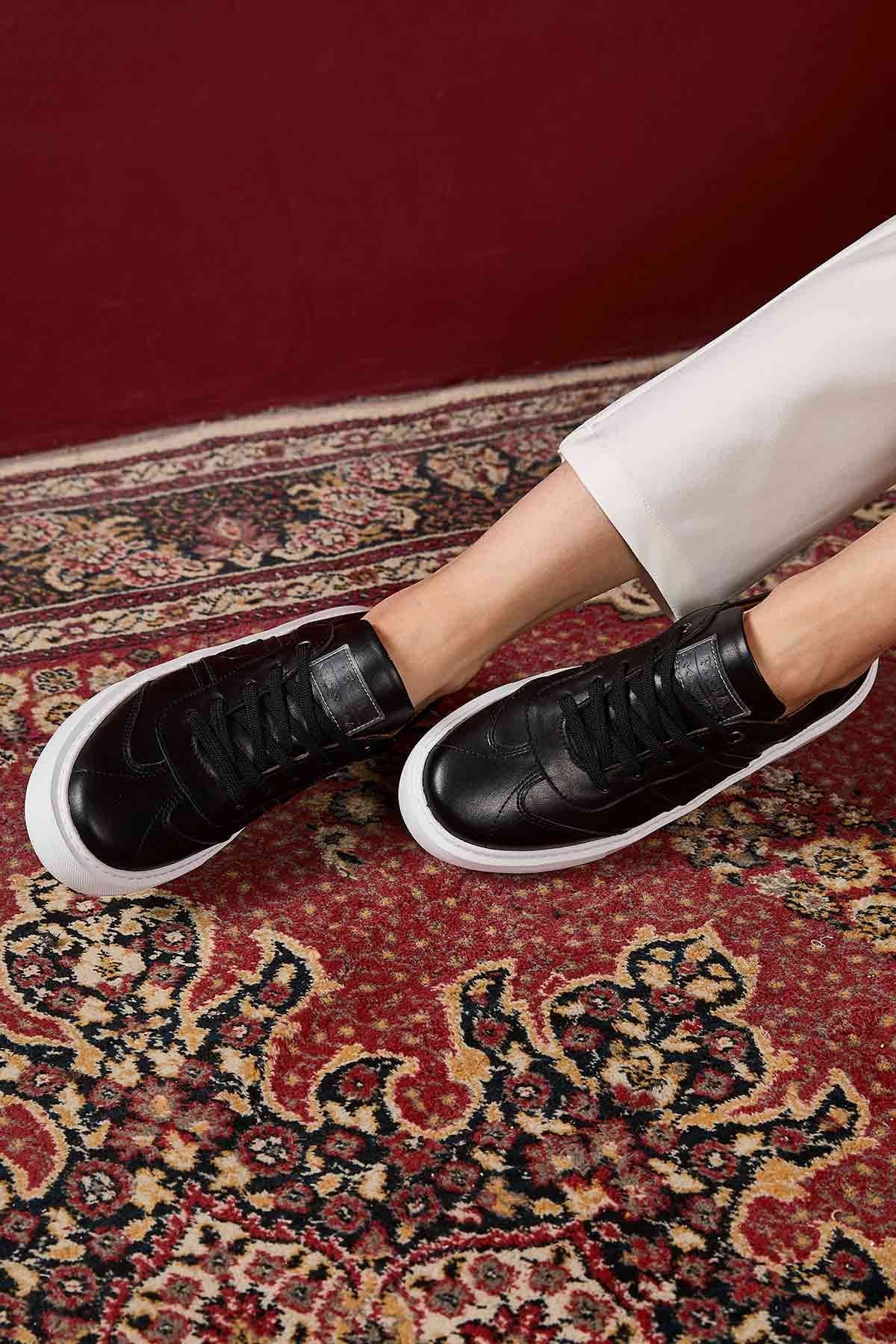 Bold Hakiki Deri Sneaker 500990 Siyah
