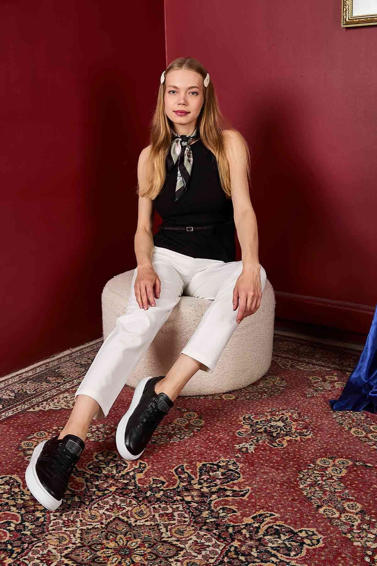 Bold Hakiki Deri Sneaker 500990 Siyah
