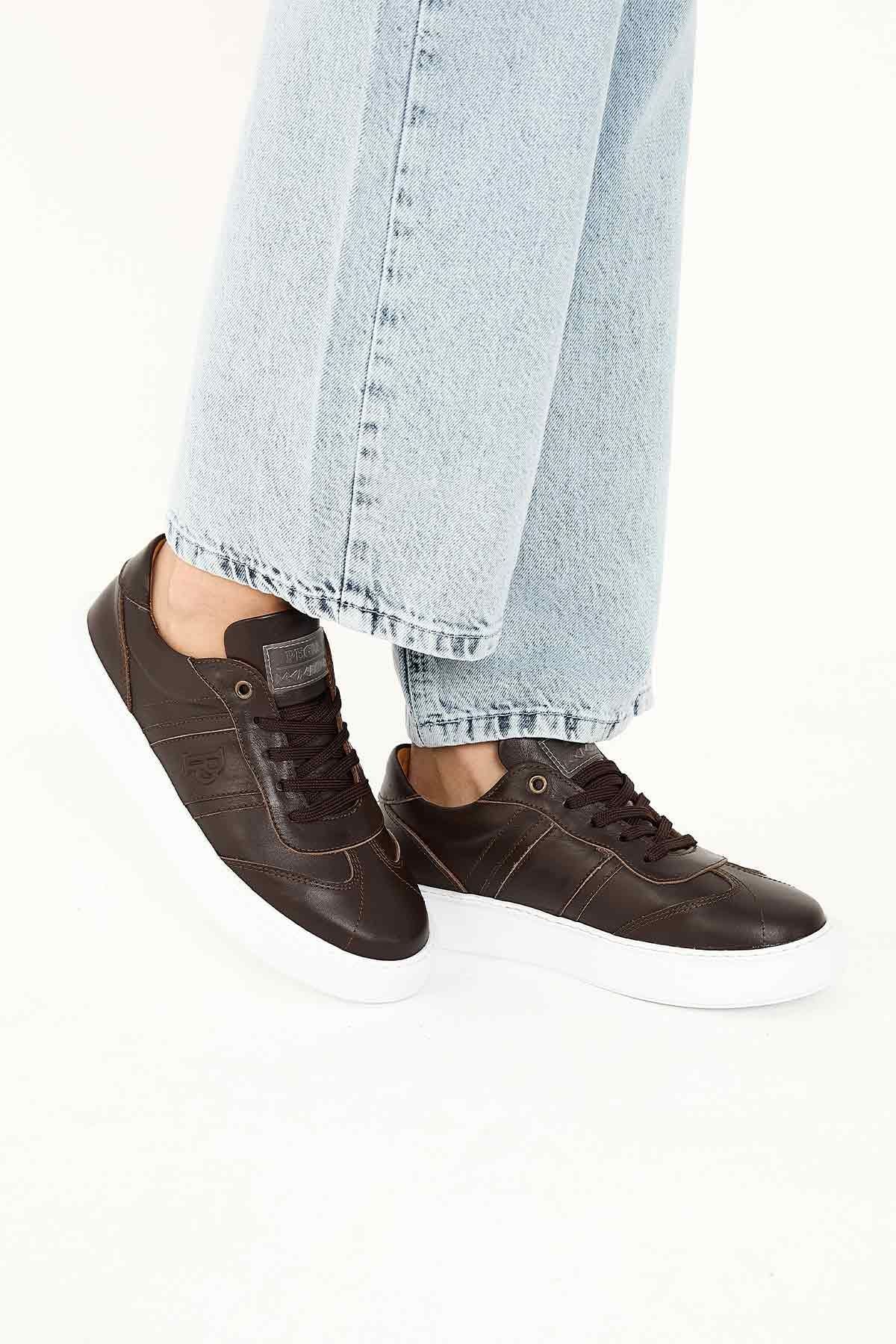 Bold Hakiki Deri Sneaker 500990 Kahve