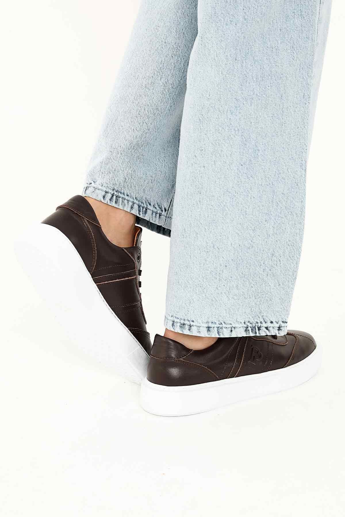 Bold Hakiki Deri Sneaker 500990 Kahve