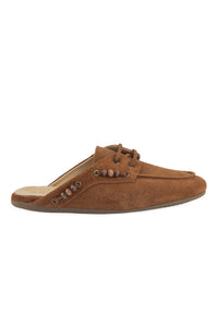 Beaded Suede Women's Clog Slipper 700920 Tobacco