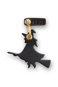 Witch Leather Keychain 25AN19 Black