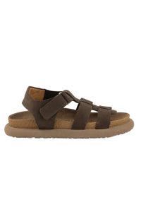 Velcro Nubuck Women's Sandal 215554 Brown