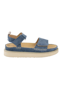 Velcro Suede Women's Sandal 215572 Blue