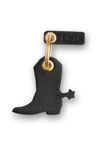 Boots Leather Keychain 25AN22 Black