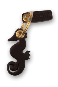 Seahorse Leather Keychain 25AN03 Brown