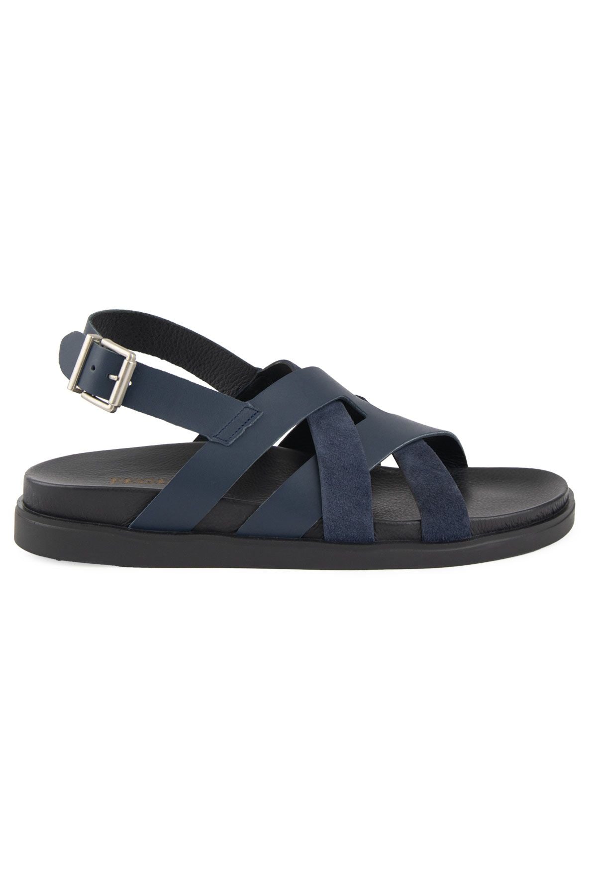 Deri Çapraz Bantlı Erkek Sandalet 215036 Lacivert