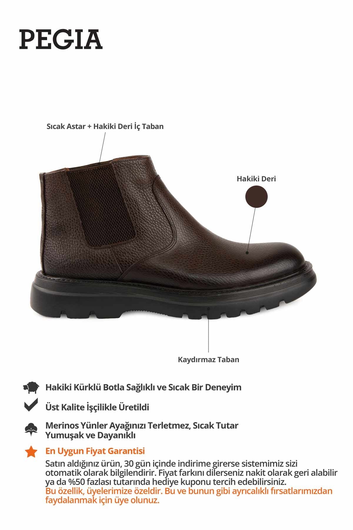 Deri Chelsea Erkek Bot DG5032 Kahve