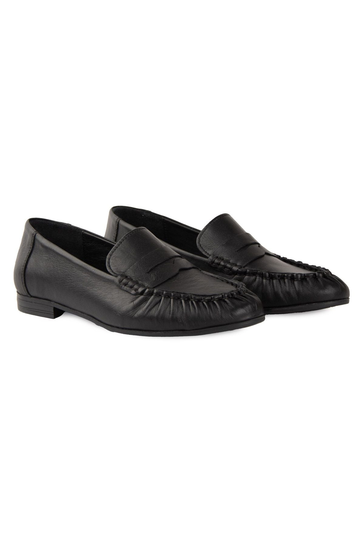 Deri Dikiş Detaylı Loafer DG6108 Siyah