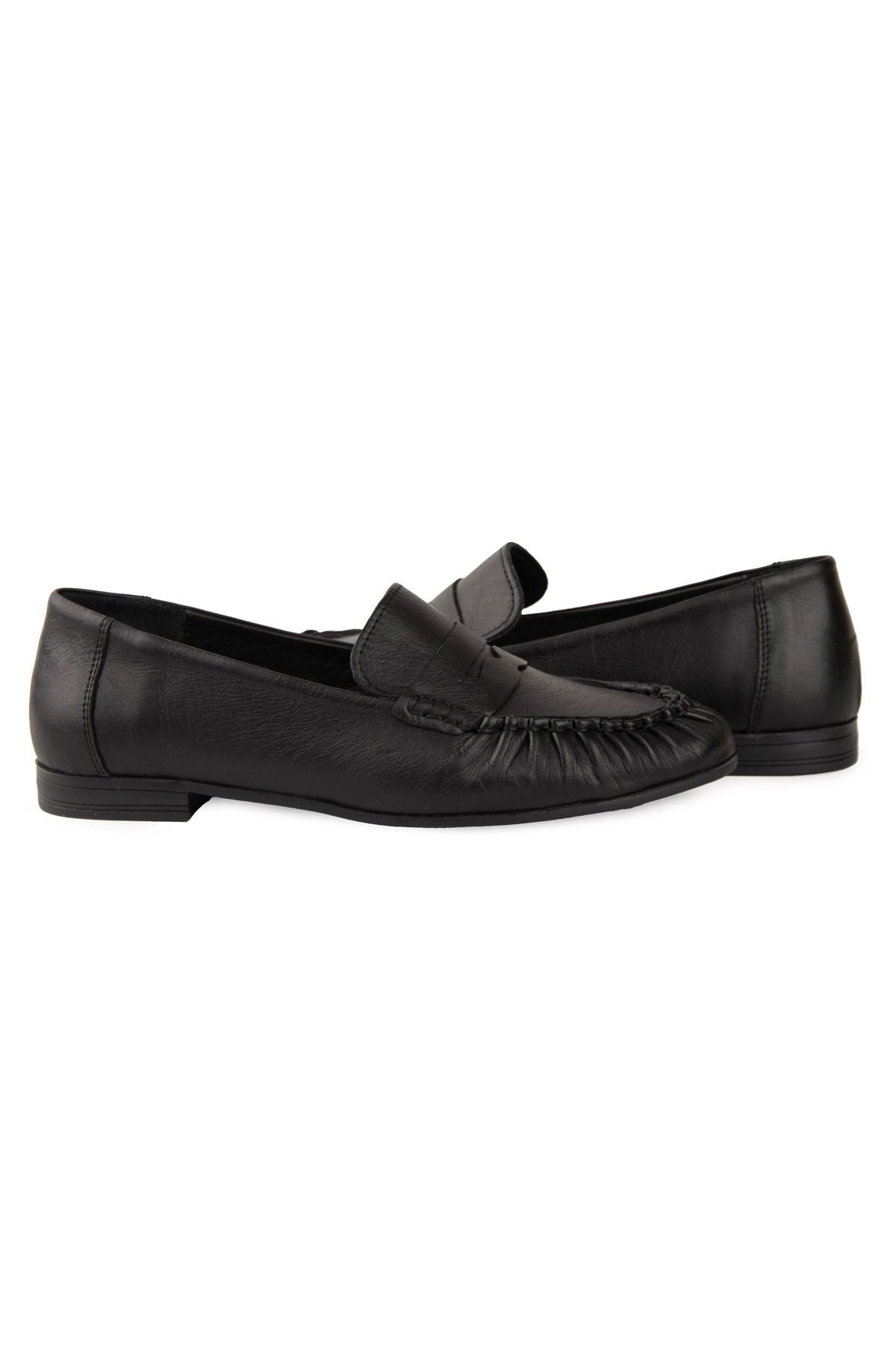 Deri Dikiş Detaylı Loafer DG6108 Siyah