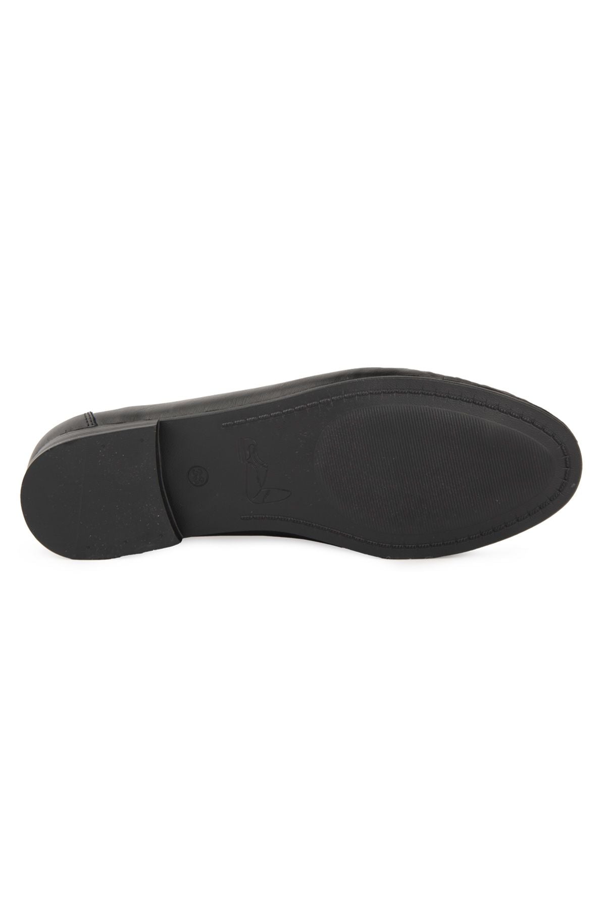 Deri Dikiş Detaylı Loafer DG6108 Siyah