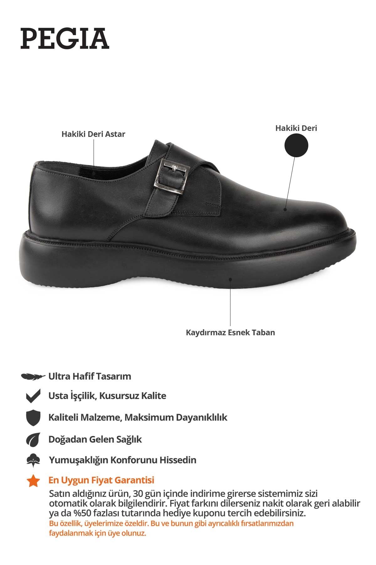 Deri Erkek Ayakkabı DG5039 Siyah