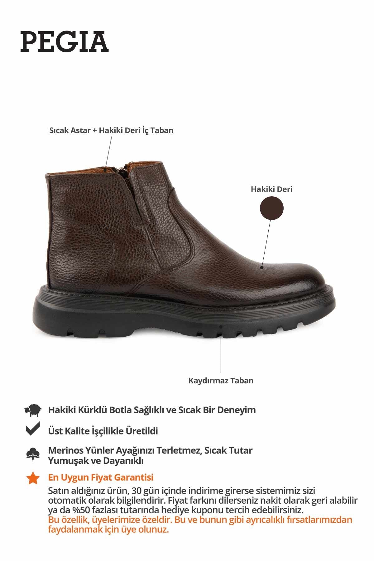 Deri Erkek Bot DG5034 Kahve