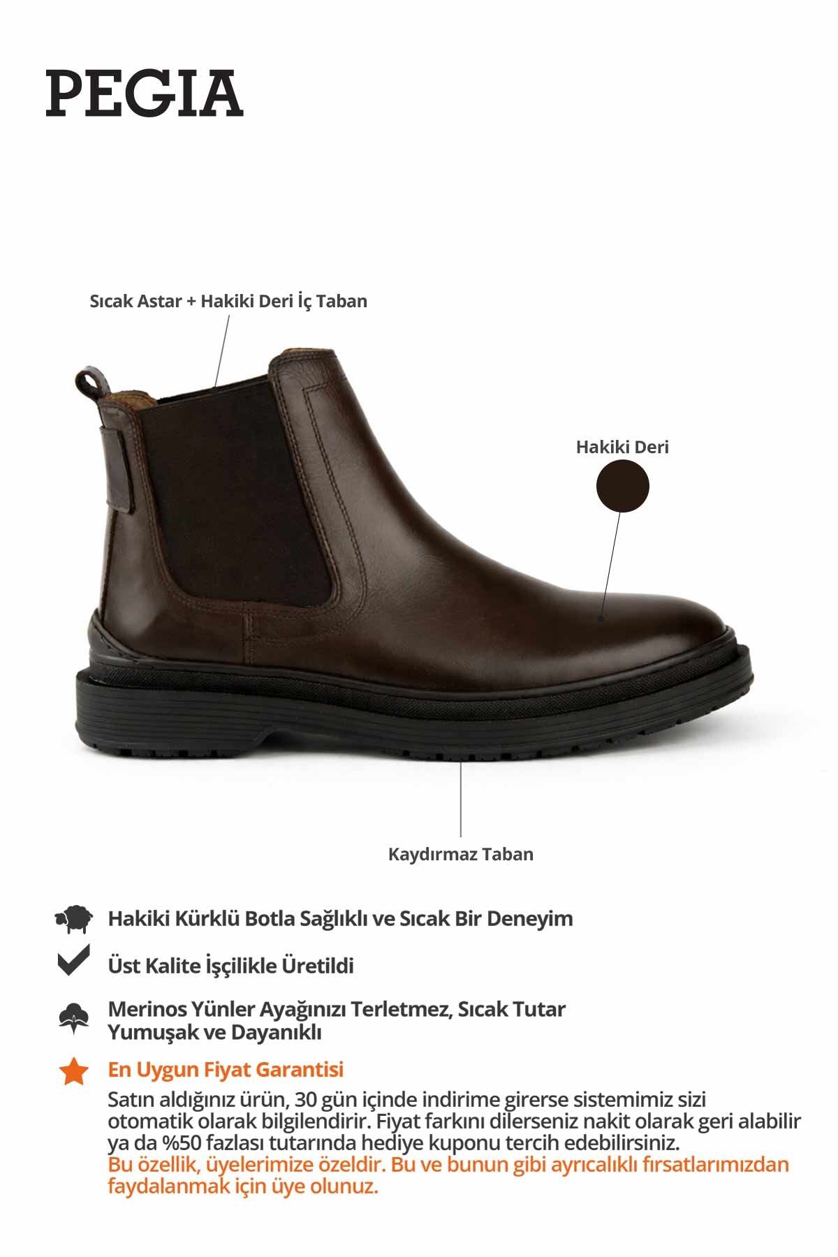 Deri Erkek Bot DG5045 Kahve