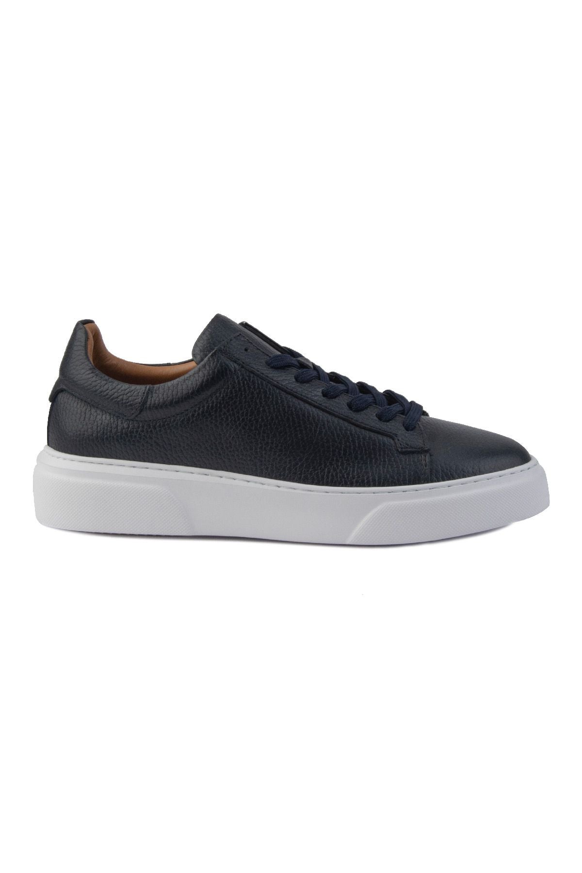 Deri Erkek Sneakers Ayakkabı 500960 Lacivert
