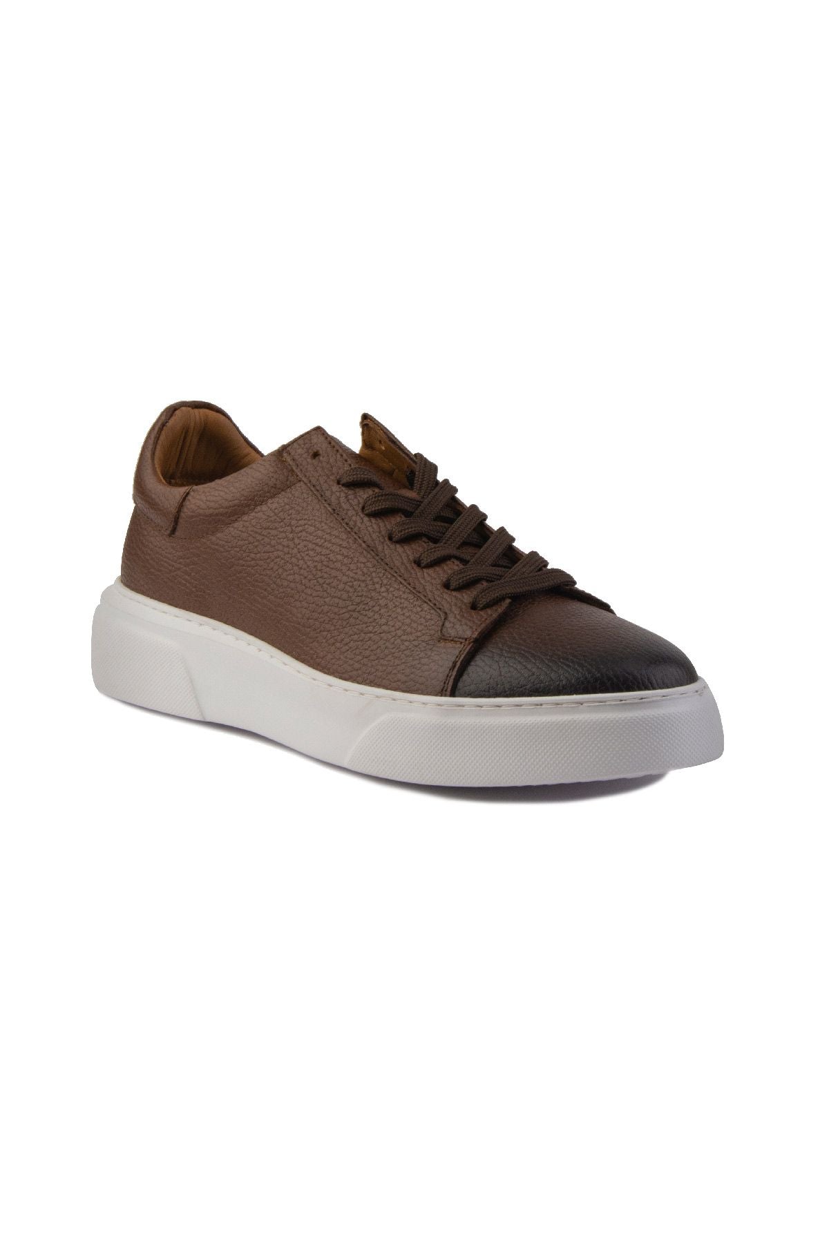 Deri Erkek Sneakers Ayakkabı 500960 Kahve