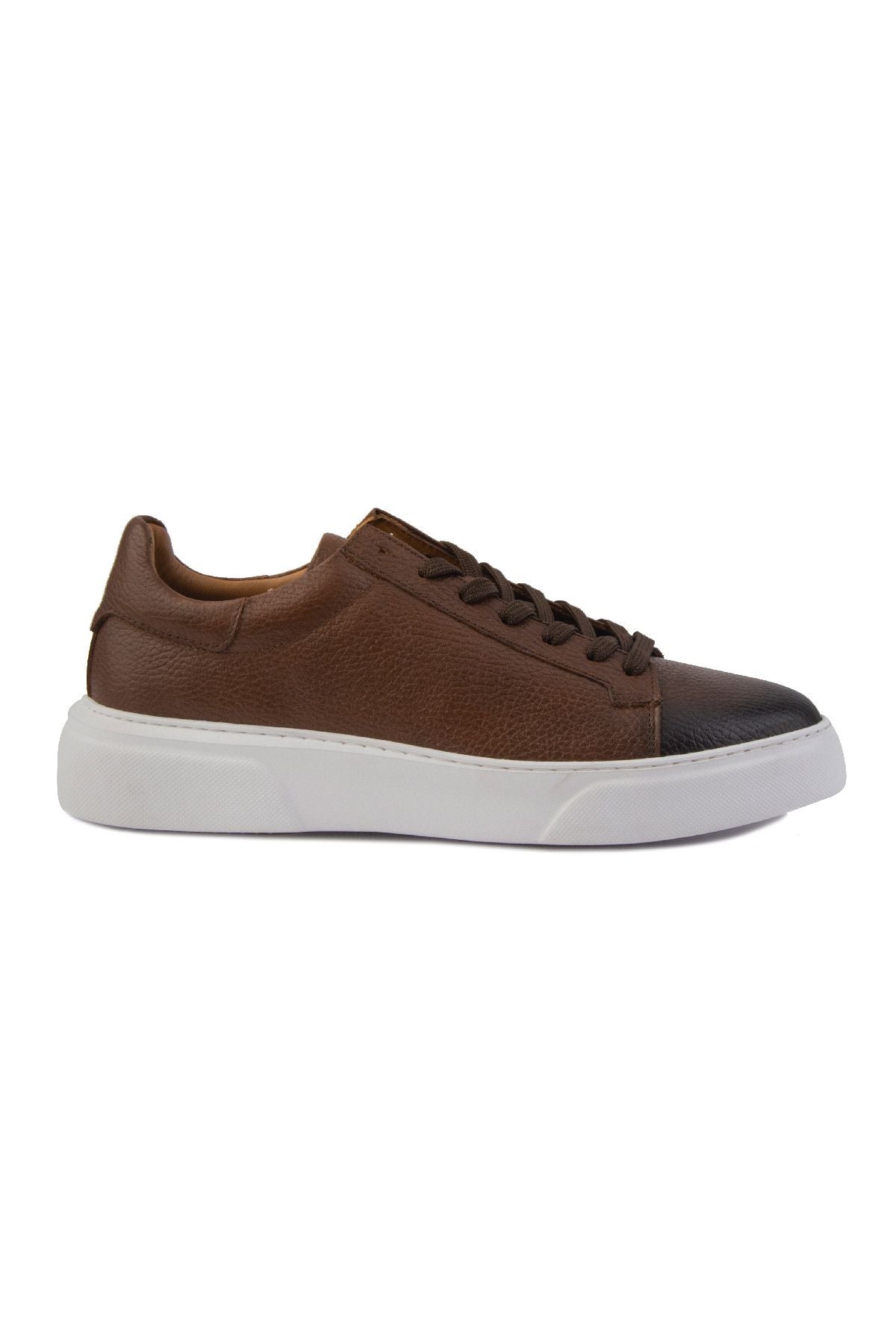 Deri Erkek Sneakers Ayakkabı 500960 Kahve