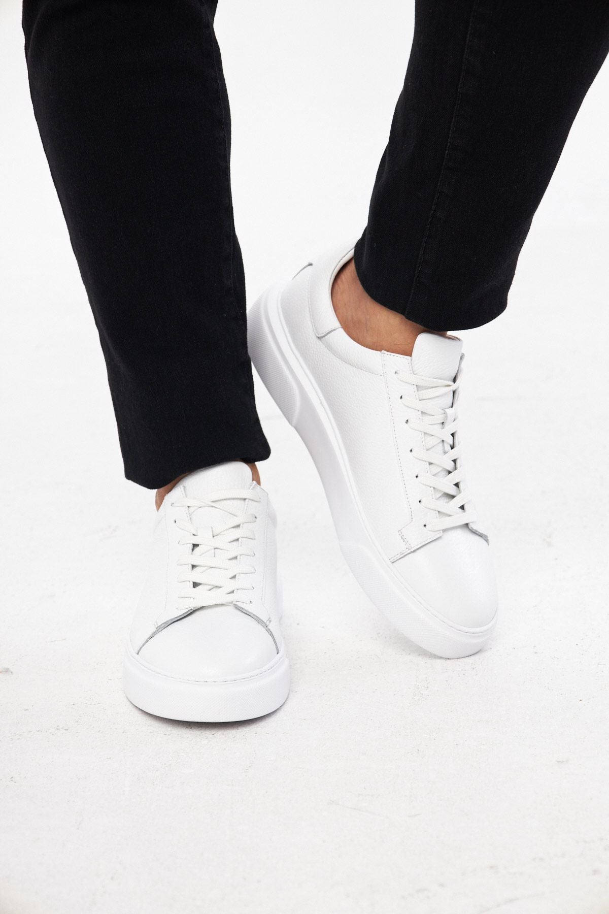 Deri Erkek Sneakers Ayakkabı 500960 Beyaz