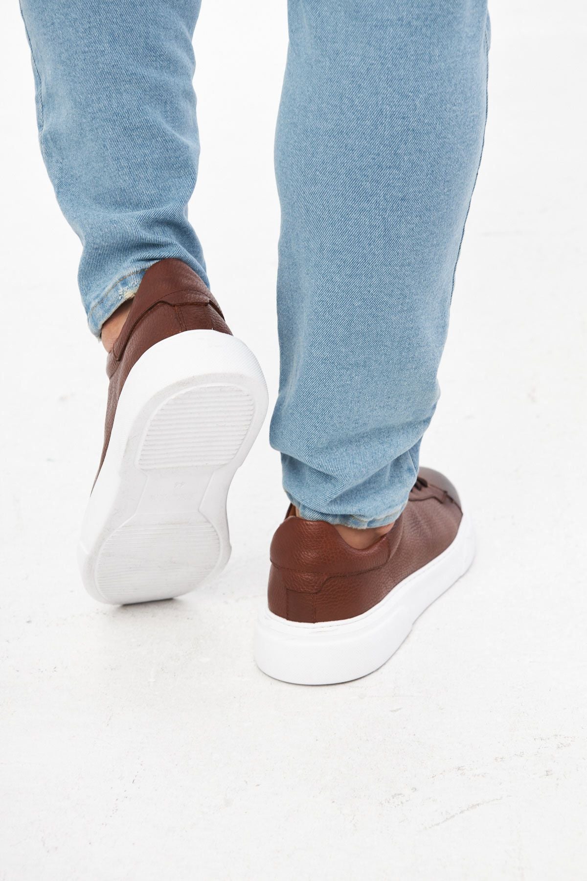 Deri Erkek Sneakers Ayakkabı 500960 Kahve